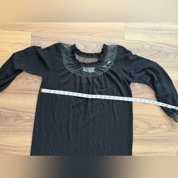 Vintage Francesca For Damon Made in Italy Black Lace Long Sleeve Dress Womens 8 - Picture 9 of 10